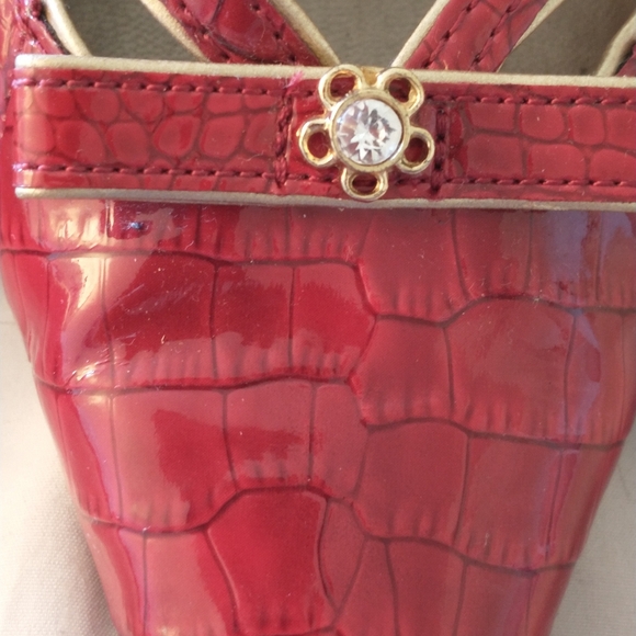 NINA Candy Red Slingback Heels - Picture 2 of 8